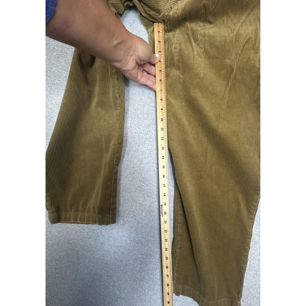Polo Ralph Lauren Corduroy Pant Mens 38x30 Gold Double Pleat Made USA Wide Wale - Picture 7 of 9